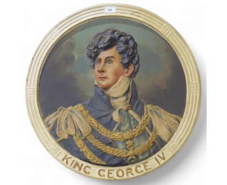 A large King George IV Whisky moulded portrait plaque, numbered 7 (of a believed edition of 50), measuring approx. 64.5cm in 