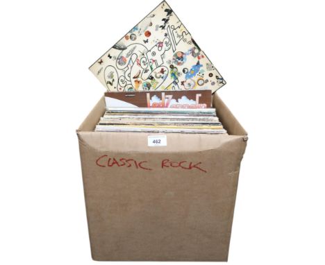 VINYL RECORDS a good box of pop and rock and prog rock vinyl LP records to include&nbsp;Fleetwood Mac, Rolling Stones, Eric C