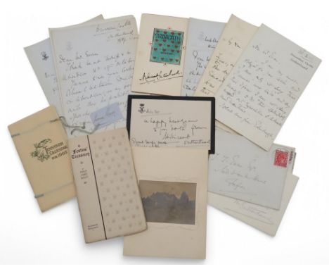 Ephemeral material, much relating to Millicent Leveson-Gower, Duchess of Sutherland, including various autographed correspond