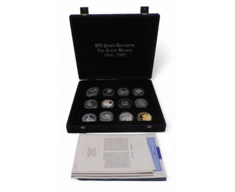 A lot comprising silver and silver gold plated commemorative coins some with COA (13) Condition Report:Available upon request