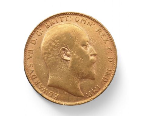 EDWARD VII&nbsp;(1901-1910)&nbsp;1 Sovereign 1910 Obverse portrait of King Edward VII facing right legend around&nbsp; EDWARD