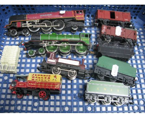 Quantity of '00' Gauge Loco's Wagons, Etc For Spares or Repair, three six wheel non powered tenders by Hornby, Triang and Bac
