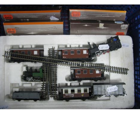 A Liliput "Ho" Gauge Locomotive And Rolling Stock Pack Comprising of 0-6-0T 'WB5' Locomotive, G. Thommen, green and black liv