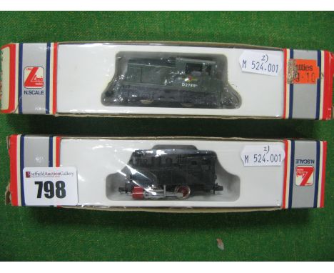 A LIma N Gauge 0-4-0 BR Green D2785 Shunter, plus Lima N Gauge 0-4-0 U.S.A Outline Tank Locomotive. Both boxed, fair conditio