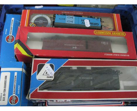 A Quantity of Hornby, Lima, Airfix "00" Gauge Rolling Stock, R739 crane (missing jacks), R144 Jet Tanker, three wagons, four 