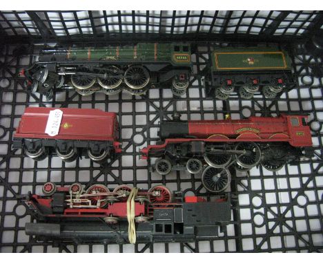 Three 'OO' Gauge Steam Locomotive's For Spares/Repair, Hornby Hogwarts Castle, Tri-ang Princess Helena 4-6-2/46208, Fleischma
