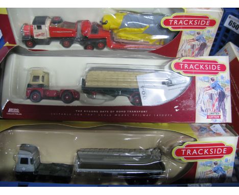 Eight Boxed Lledo Trackside "OO" Scale Diecast Model Commercial Vehicles, including #DG175006 Scammell Handyman Tanker 'BP'.