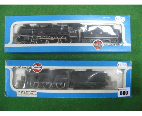 Two boxed Airfix "00" Gauge Locomotives Comprising of 4F Fowler 0-6-0 Locomotive, R/no 44454, BR black livery, six wheeled te