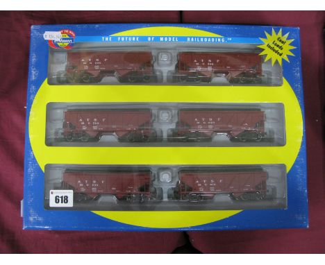 A Boxed Athearn #91172 "HO" Gauge Outline Amercian Sante FE Six Hopper Set 'ATSF'. 