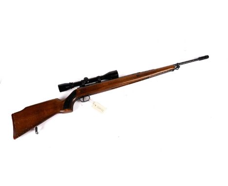 An original, Germany, Model 50 air rifle, 5,5/.22 cal, under lever action, fitted a Hunter 4x40 scope, 115cms long.