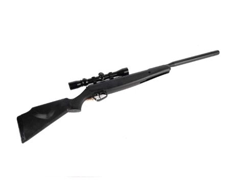 A Stoeger Model X20 Suppressor air rifle, .22 cal, break barrel action, fitted a BSA .22 Special 3-9x32 scope, 109cms long.
