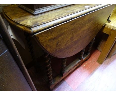 Vintage barley twist gate leg table