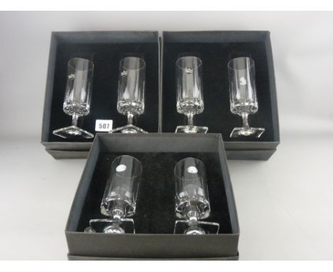 Three boxed pairs of Rosenthal Studio Line drinking glasses