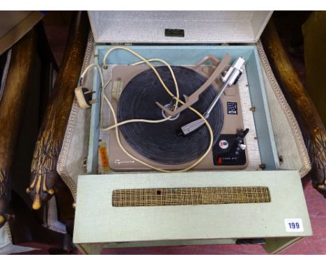 Dansette vintage record player with Garrard turntable
