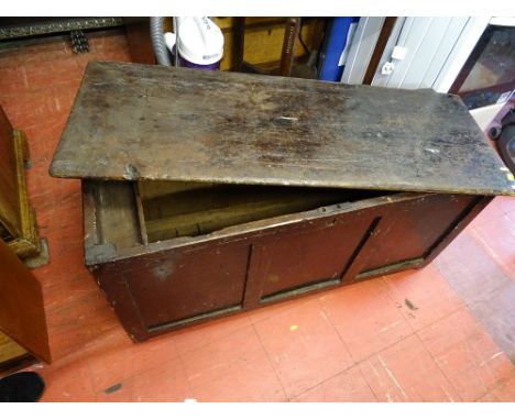 Black painted vintage blanket box
