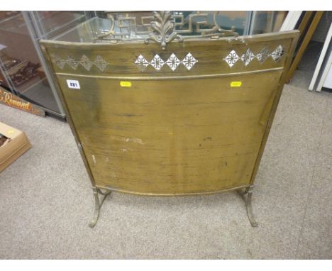 Vintage brass fireguard