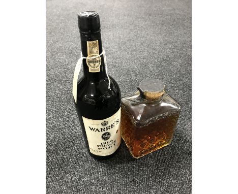 A bottle of Warre's 1966 vintage port, sealed, and a bottle of Tartan Royal Deluxe blended Scotch Whisky 
