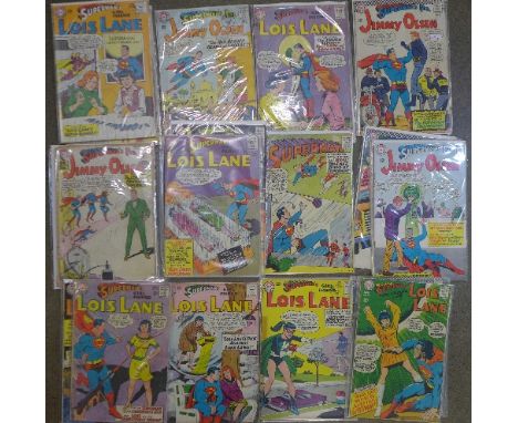 Twenty-four Superman comics from 1960's, Lois Lane and Jimmy Olsen