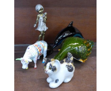 A Winstanley cat, a Poole dolphin, Cow Parade, etc. (5)