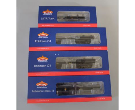 OO Gauge Bachmann 4 x DCC locomotives. Includes L&Y 2-4-2 tank No. 50636 B.R black E/crest, Robinson 04 class No. 63635 B.R b