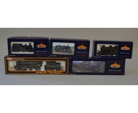 OO Gauge. Bachmann. 4 x Locomotives. Includes BR black V1 tank No. 67645; BR black Ivatt push pull tank No.41324; BR black J7