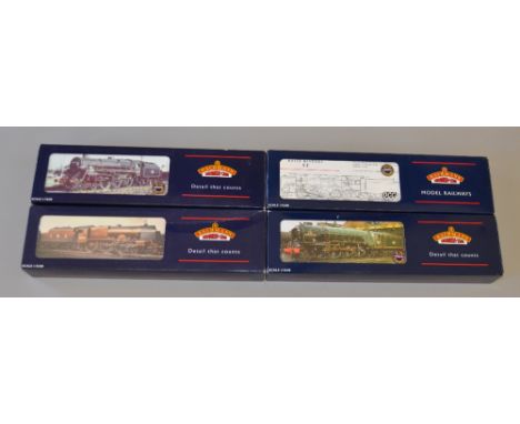 OO Gauge. Bachmann. 4 x locomotives. Includes BR green A1 class "Aberdonian"; BR black 9F class No.92006; BR green Royal Scot