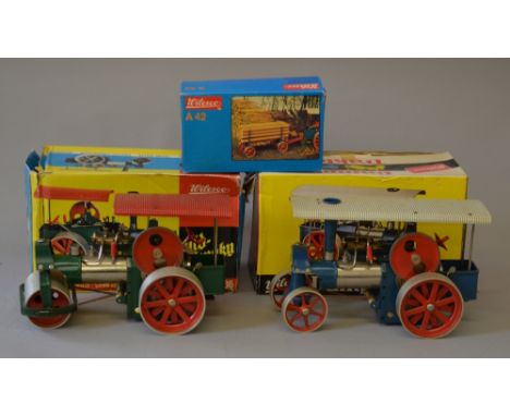 Live Steam. Wilesco steam roller "Old Smokey" (missing chimney) & traction engine. Overall G with P boxes.