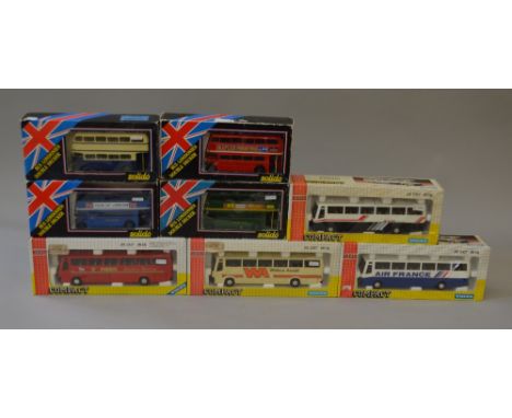 8 boxed diecast buses and coaches including Solido and Joal.