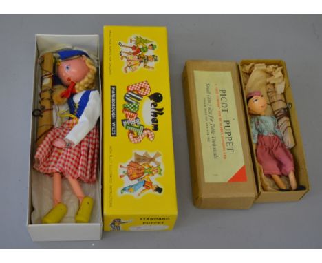 Two wooden puppets: Picot Puppet; Pelham. Both boxed in G-VG condition overall (2)