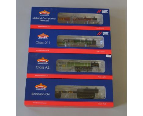 OO Gauge. Bachmann 4 x DCC ready locomotives. Includes Robinson 04 No.6190 LNER black, A2 class No. 525 "A.H.Peppercorn" LNER