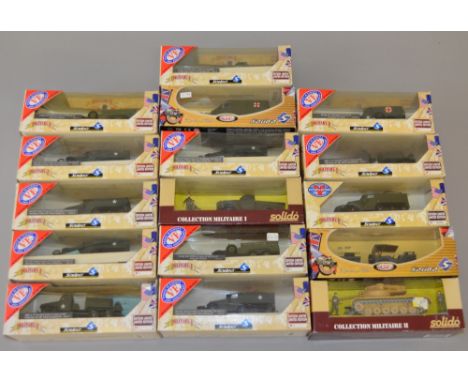 12 LE Solido Military models, boxed.