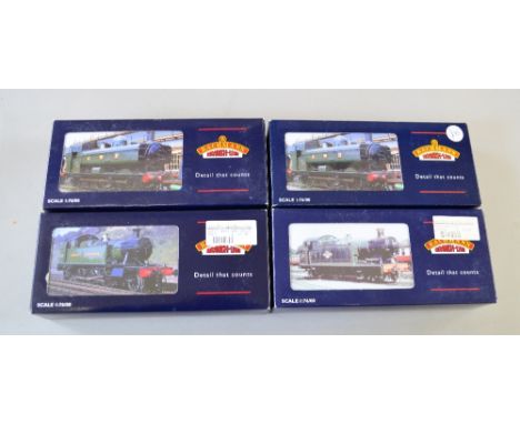 OO Gauge. 4 x Bachmann locomotives. Includes 8750 Pannier Tank No. 6752 GWR green, 45xx Tank No. 4550 GWR green, 8750 Pannier