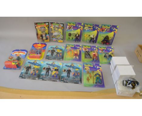 Quantity of carded figures, vehicles and other accessories including Star Wars, Star Gate and DC figures together with a larg