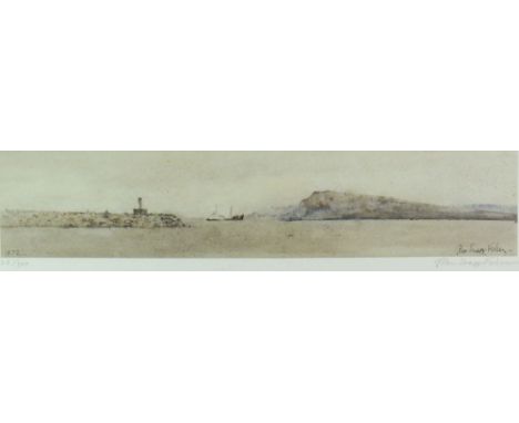 John Knapp Fisher (1931-2015), Harbour Entrance, signed in pencil, numbered 128/500, reproduction print, 13.5 x 52cm (SH)