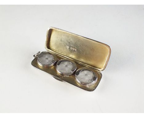 An Edwardian silver triple sovereign case, Jay, Richard Attenborough Co Ltd, Chester 1906, of elongated rectangular form with