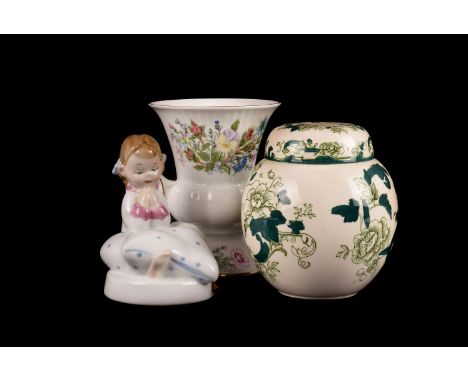 A collection of ceramics and glass, comprising Carltonware, Royal Dux, Mason's, Thomas Webb Commemorative, Mary Gregory style
