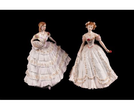 A collection of Royal Worcester female figures, including; Spring, Summer, Autumn and Winter, Sweetest Valentine and more, so
