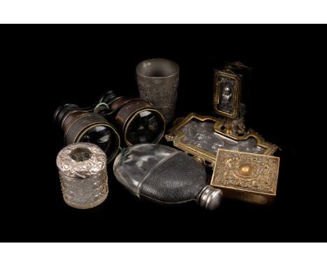 Two Meerschaum pipes,  one modelled as a wise man, the other of a running buck with amber mouth piece, each cased plus anothe