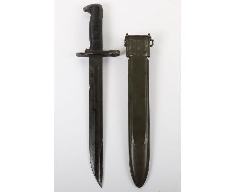 American Garand Rifle Bayonet, good example of an early cut down example with the original grips, steel cross guard and muzzl