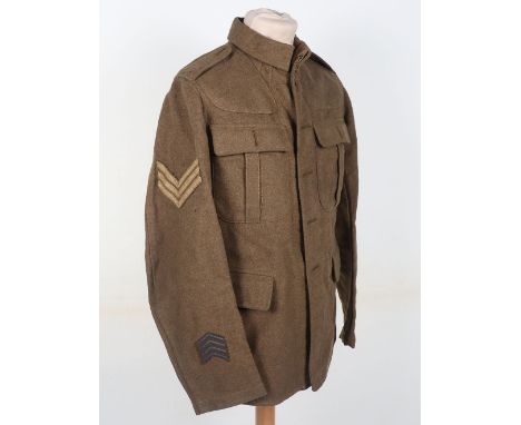 WW1 British Army Service Corps Other Ranks 1902 Pattern Tunic, fine example of a four pocket khaki wool service dress tunic w