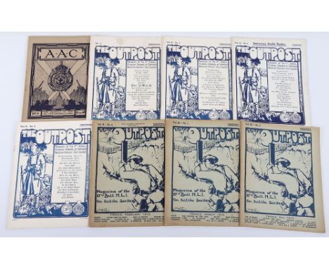 WW1 The Outpost – Magazine of the 17th Battalion Highland Light Infantry on Active Service, 22 original issues with much wart