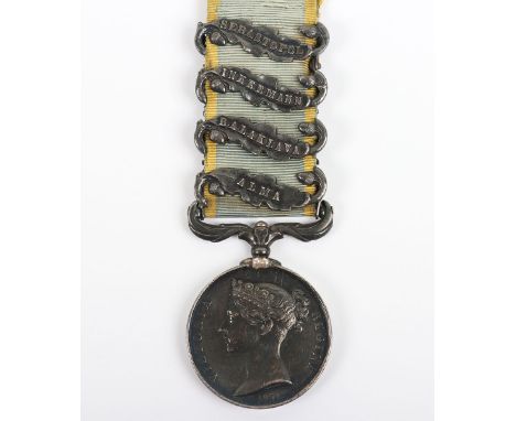 Victorian Crimea Campaign Medal to Corporal William Greening, 4th Light Dragoons, Who Was Serving with the Light Brigade at t