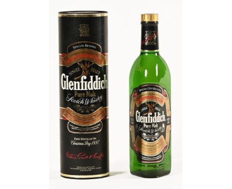 Glenfiddich pure malt Scotch Whisky special Reserve.  70 cl with tube.