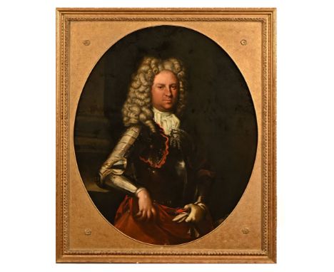 A 17th century portrait of a gentleman, oval oil on canvas, believed to be a General who served with the First Duke of Marlbo