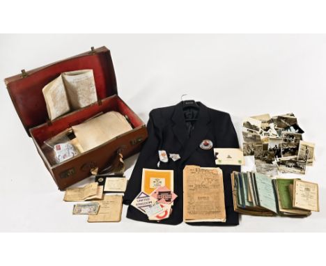 A collection of Korean War memorabilia, British Korean Veterans jacket, collection of photographs marked to back 42nd Light R