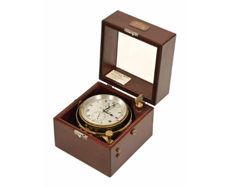 A Thomas Mercer Limited of St Albans London two day marine chronometer, No. 24233, circa 1960 with mahogany case, brass gimba