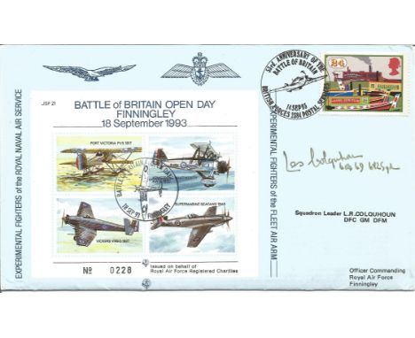 Sqn Ldr L R Colquhoun signed Battle of Britain Open Day Finningley cover JSF21. Experimental Fighters of the Royal Naval Air 