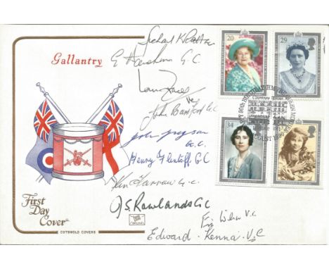 J Bamford GC, K Farrow GC, H H Flintoff GC, Ian Fraser VC, J S Gregson GC, E Hawkins GC, E Kenna VC, M K Pratt GC, Sir John R