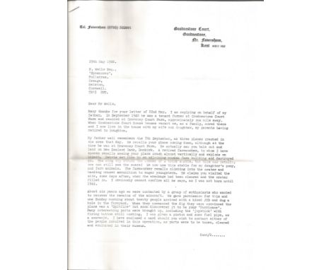Battle of Britain collection of 5 letters to BOB historian Ted Sergison, three identified Pat Wells, R Russell, Bob Walker. G