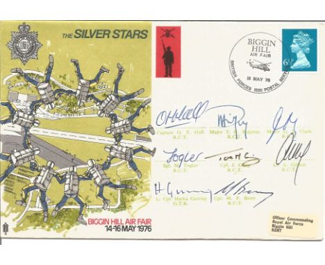 Biggin Hill Air Fair, The Silver Stars cover signed by Captain O T Hall, Major T H Ridgway, Major G L Clark, Sgt M Togher, Cp